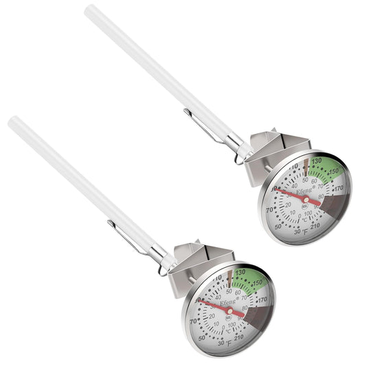 Instant Read Pocket Milk Frothing Thermometer with1 inch Dial 5 inch Probe Clip,Best Instant Read Food for The Coffee
