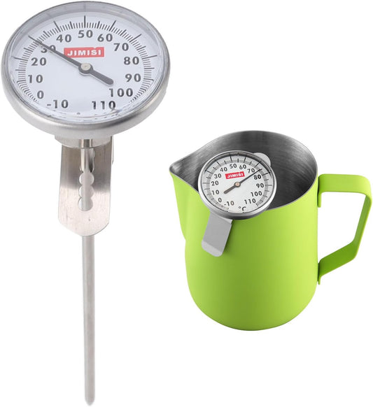 7.7 Inch Milk Thermometer for Steaming Milk, Water Milk Coffee Liquid Thermometer, Professional High Accuracy Stainless