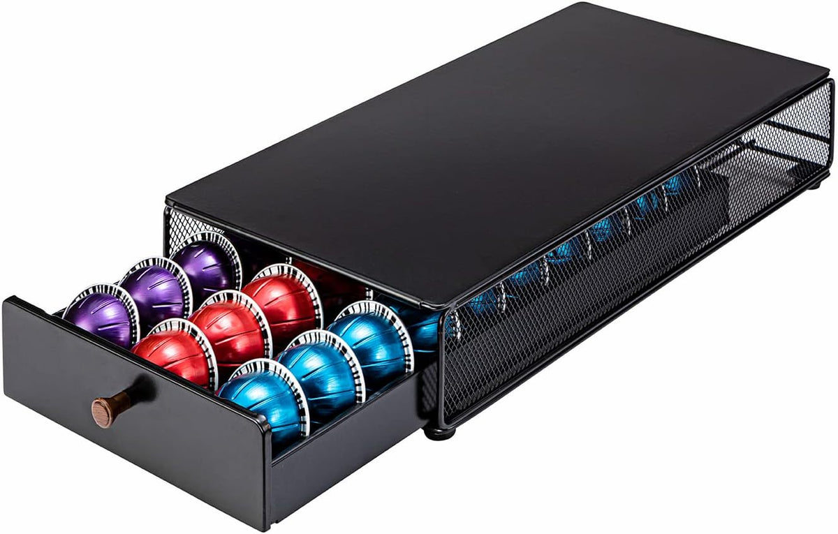Rice rat Vertuo Capsule Holder Drawer for Nespresso with Handle (30 Pods)