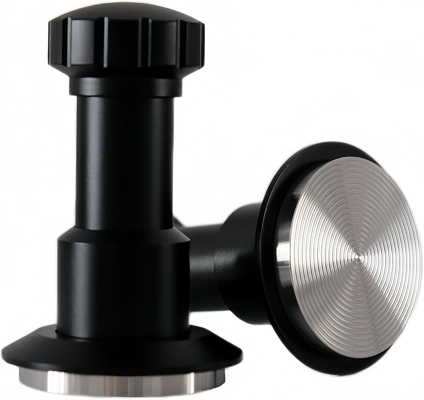 Coffee Tamper 53mm, Spring Loaded Espresso Tamper with 25lb/30lb/35lb Calibrated Springs, Sound Feed