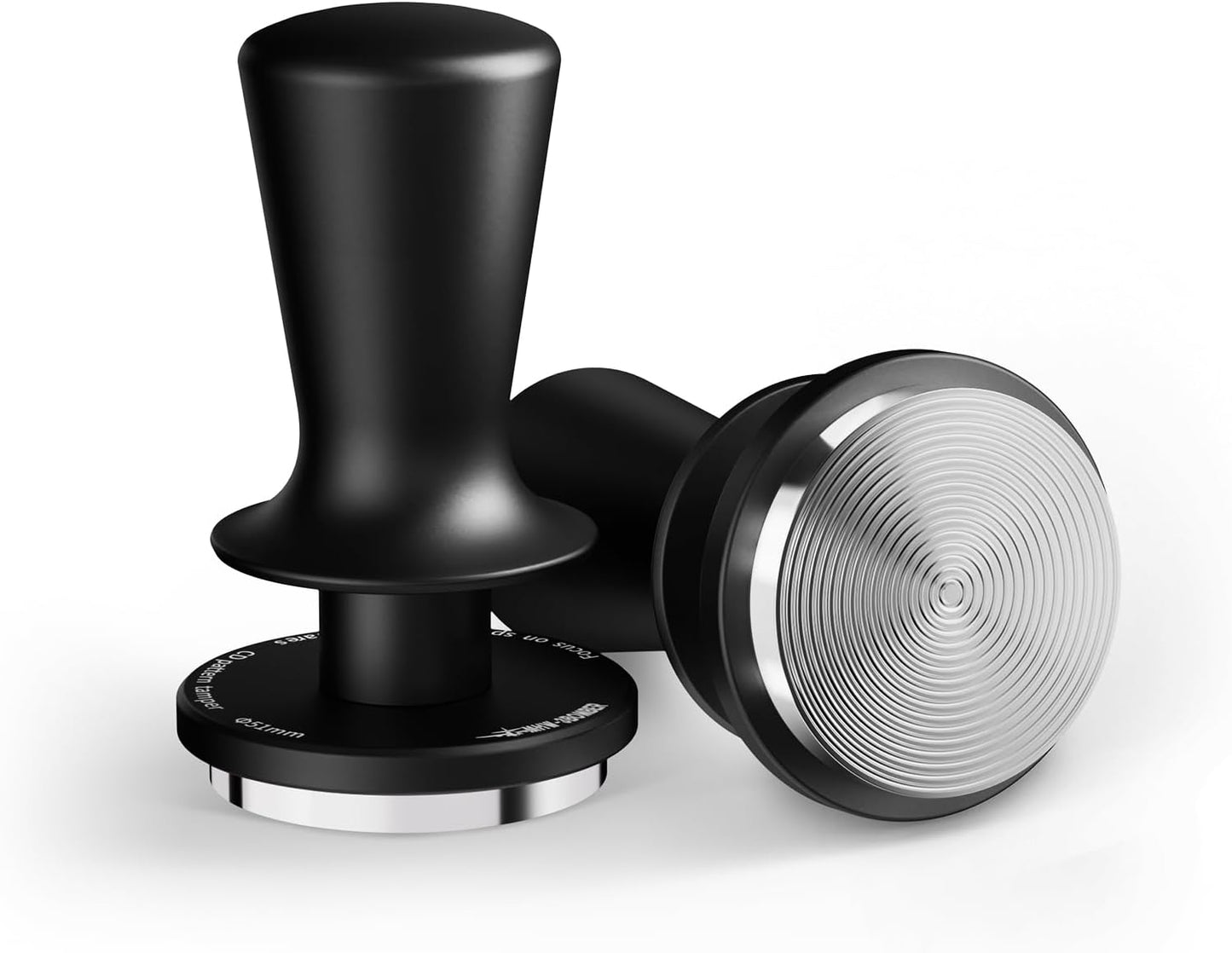 MHW-3BOMBER 51mm Coffee Tamper, Espresso Daul Spring Loaded Tamper with Ripple Base, Coffee Hand Tampers fit 51mm Portafilter, Self Leveling Espresso Machine Tampers for Barista,T5999-OS