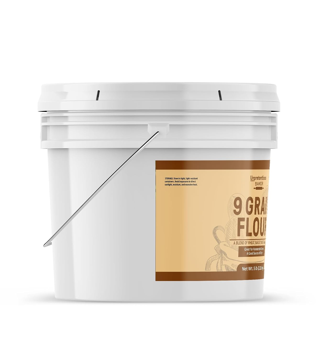 Unpretentious, 9 Grain Flour, 5 Lb | For baking, cooking, and pantry use