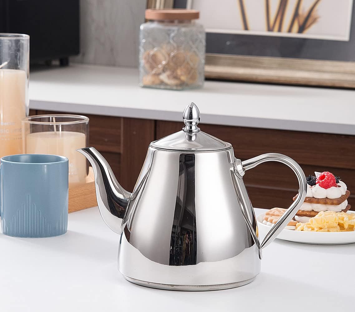 SANQIAHOME Stainless Steel Teapot with Infuser 2000ml
