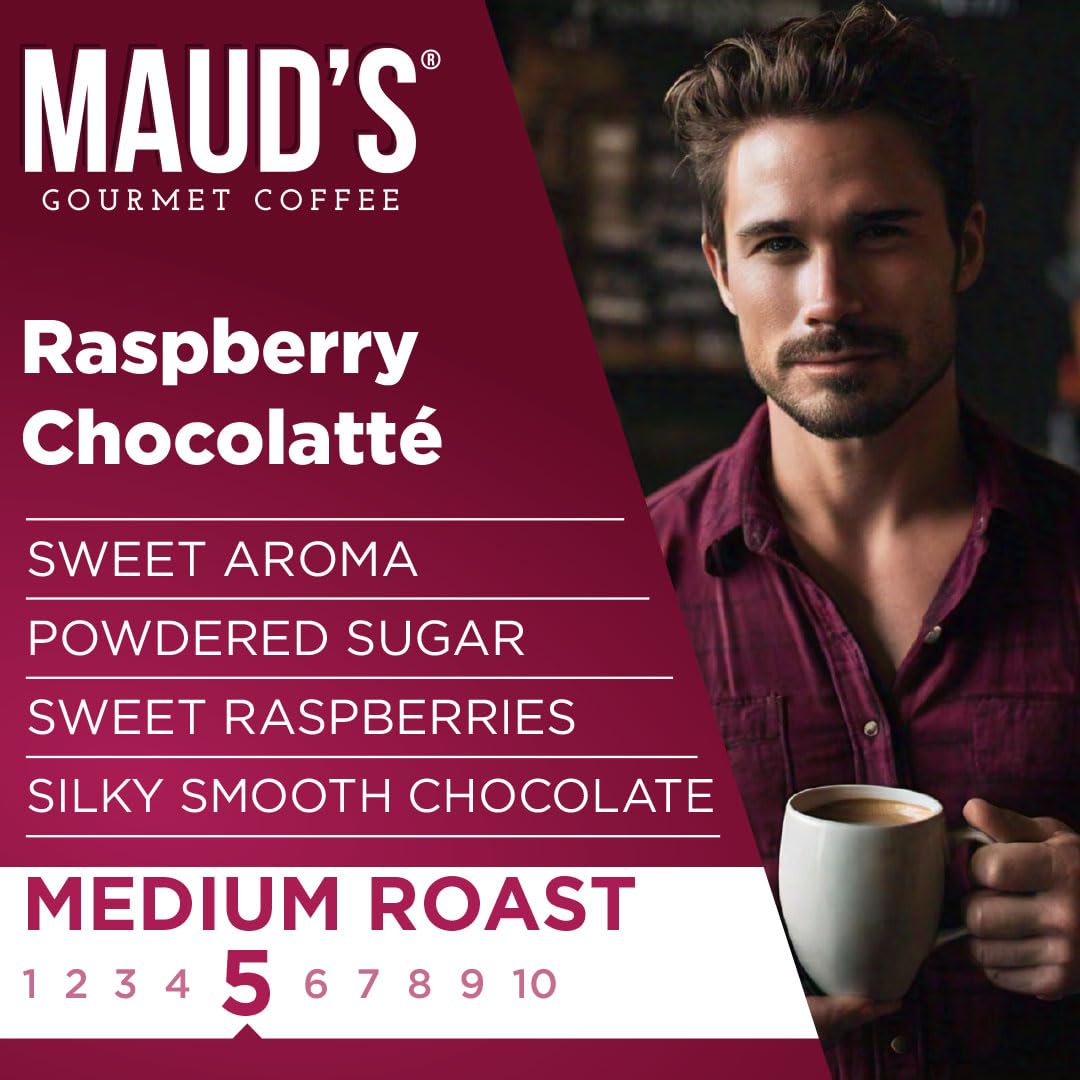 Maud's Raspberry Chocolate Flavored Coffee Pods, 18ct