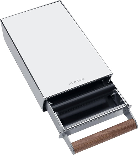 Normcore Espresso Knocker Drawer, Coffee Knock Box with Shock Absorbing Removable Knock Bar and Non-Slip Base, Mirror Finish