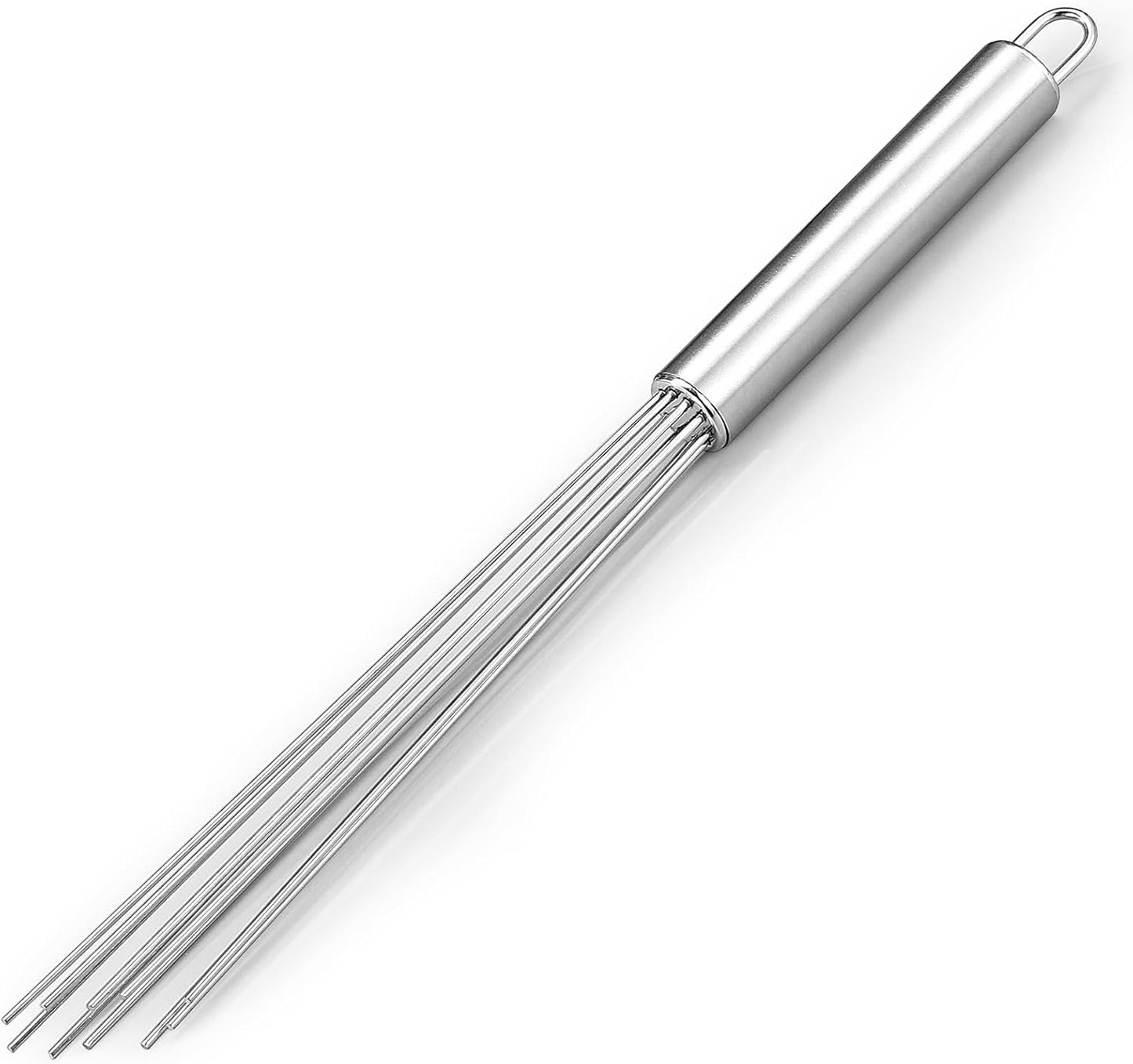 Baderke 1 Pcs Espresso Whisk 11.5 Inch Long Handle Barista Whisk 10 Needles 2 mm Stainless Steel Cof