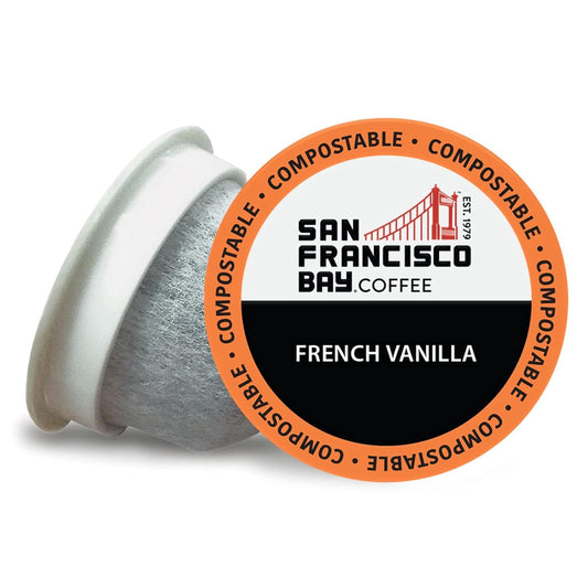 San Francisco Bay Coffee - Flavored Medium Roast - French Vanilla (80 ct) - Single Serve Coffee Pods, Commercially