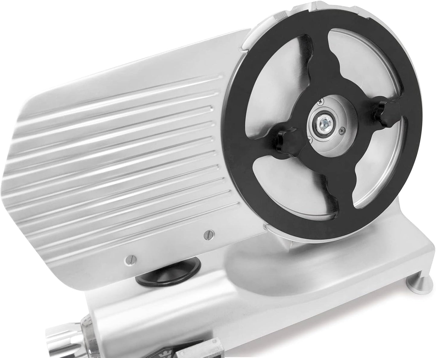 KWS Metal Collection 420W 12 Inch Commercial Meat Slicer MS-12DS Anodized Aluminum Base with Stainless Steel Blade + Blade