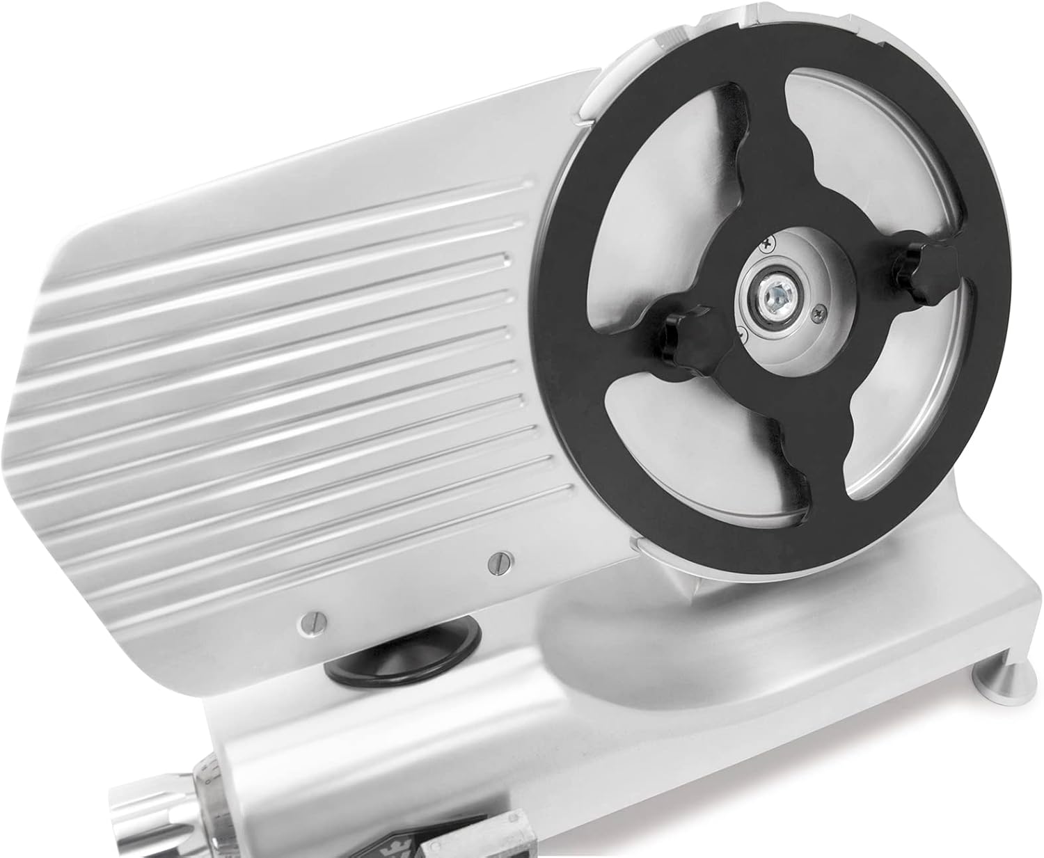 KWS Metal Collection 420W 12 Inch Commercial Meat Slicer MS-12DS Anodized Aluminum Base with Stainless Steel Blade + Blade