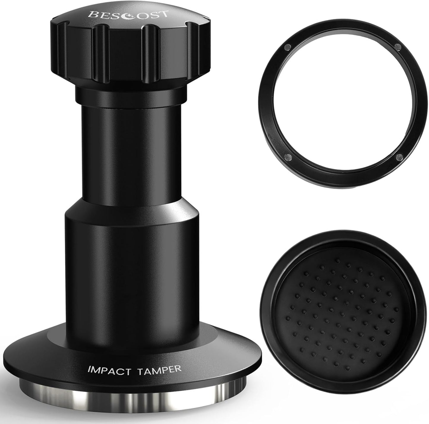 Espresso Tamper Kit, 51mm Spring-Loaded Calibrated Coffee Tamper with Click Feedback, Self-Leveling 