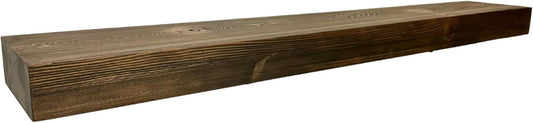 Modern Timber Craft Reclaimed Wood Steel Floating Wall Shelf | Solid Rustic American Barnwood with Steel Floating Shelf