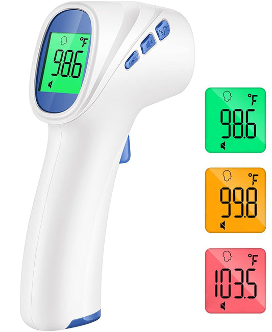 Forehead Thermometer for Adults and Kids, Digital Baby Thermometer with Fever Alarm, Fast Accurate Results, Home Medical &