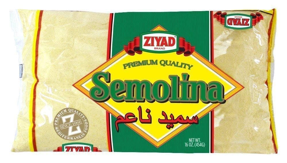 Ziyad Wheat Semolina Flour - 16oz - Versatile for Baking Bread, Pasta, Porridge &amp; More - Ideal Cooking Flour for Multiple Recipes