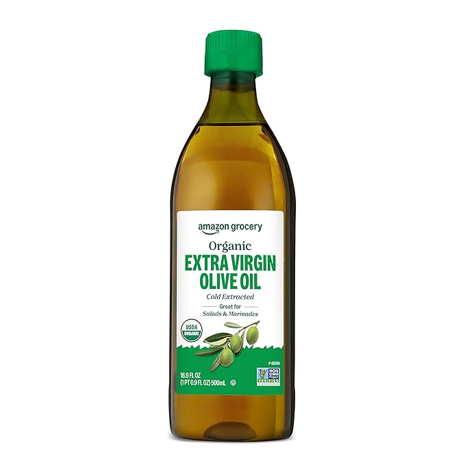 Amazon Grocery, Organic Extra Virgin Olive Oil, 16.9 Fl Oz (Previously Amazon Fresh, Packaging May Vary)