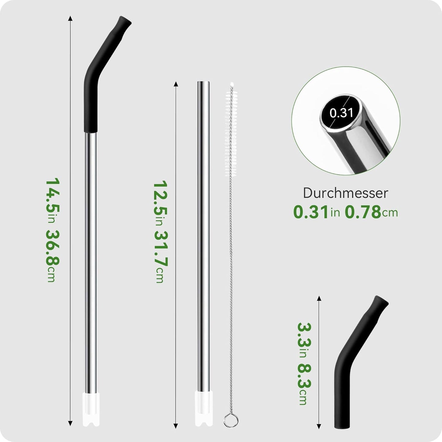 Snowfall Metal Replacement Straw for Stanley 40 OZ Cup, Long Reusable Stainless Steel Drinking Straws with Silicone Tip for Simple Modern 40 OZ Tumbler (Purplish Pink)