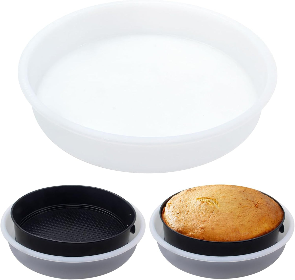 Springform Pan Protector, Waterproof Seal for 10" Cake Plates | Springform pan protector prevents water entering cake plate, compatible 10" pans, cheesecake essential, reusable &amp; easy clean