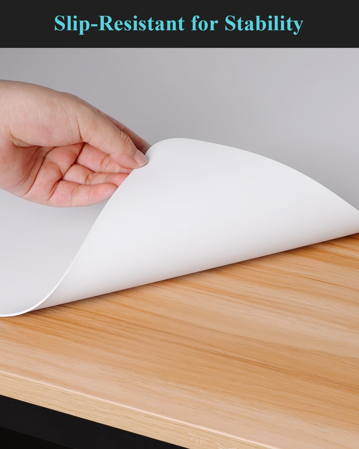 Pure White Plastic Table Cover Protector, 36" x 72" PVC Desk Pad Mat