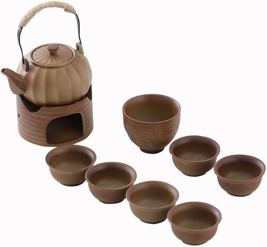 Lifting Beam Pot Style Rough Pottery Tea Set, Boiled Over Open Fire, Gift Box Packaging Suitable for Mother'S Day, Father'S