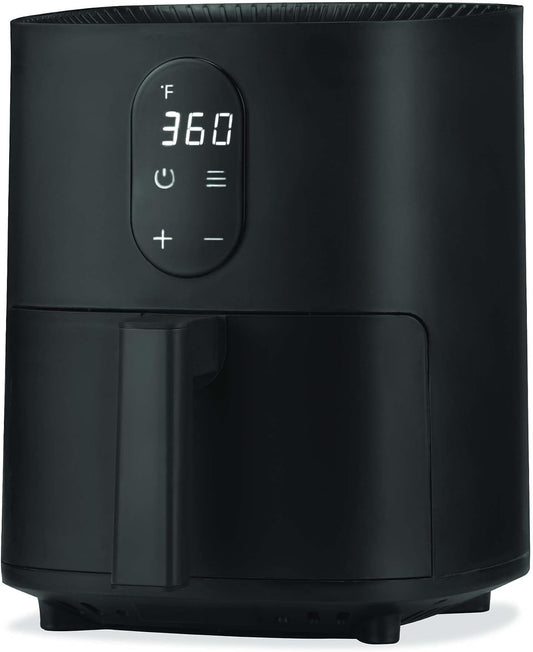 3.2-Quart Electric Air Fryer, Adjustable Temperature, Touch Panel Control, One-Touch Cook Functions, and 360° Rapid Cooking, 1200 Watt Power