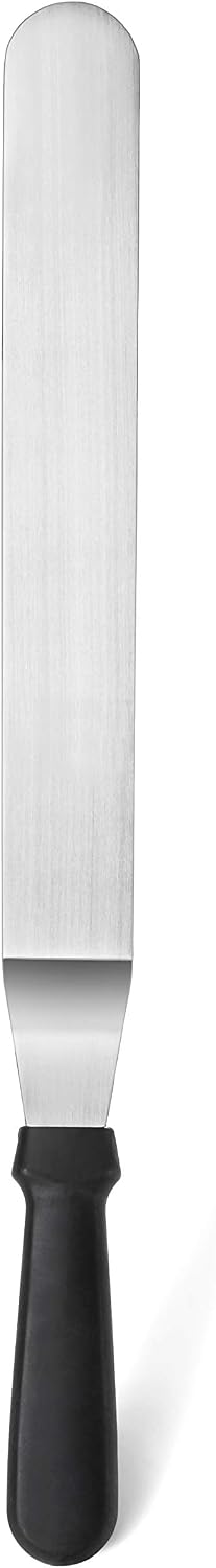 New Star Foodservice Angled Icing Spatula, 14 Inch Blade, 19 Inch Overall, Bakery-Grade Stainless Steel Offset Spatula for Large Cakes