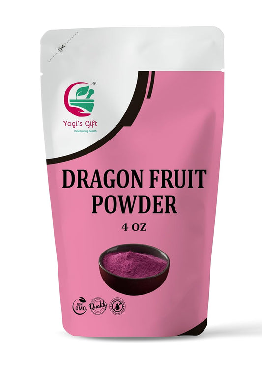 Dragon Fruit Powder 4oz, 100% Pure & Natural Pink Pitaya Powder, Premium Quality, For Smoothies, Baking, Tea, Natural Food