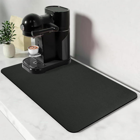 Bloss Coffee Mat 24"x16", Dish Drying Mat for Multiple Usage, Mat for Coffee Bar, Kitchen Counter Mat, Absorbent Hide Stain