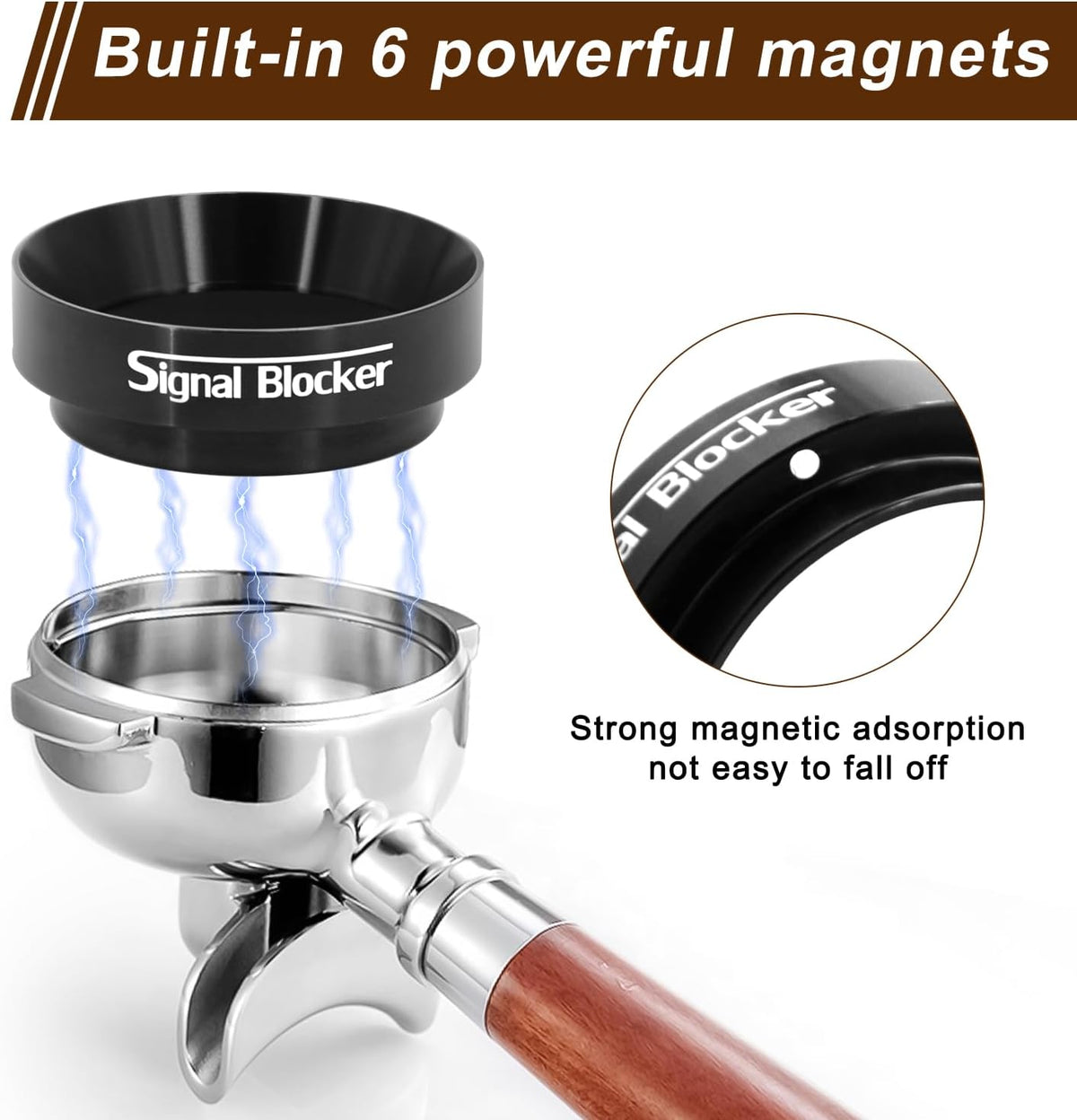 54mm Espresso Dosing Funnel &amp; 53.5mm Puck Screen for Breville: Magnetic Coffee Dosing Ring Aluminium Metal - Reusable 1.7mm Thickness 150μm Puck Screen 316 Stainless Steel | Fits All 54mm Portafilters