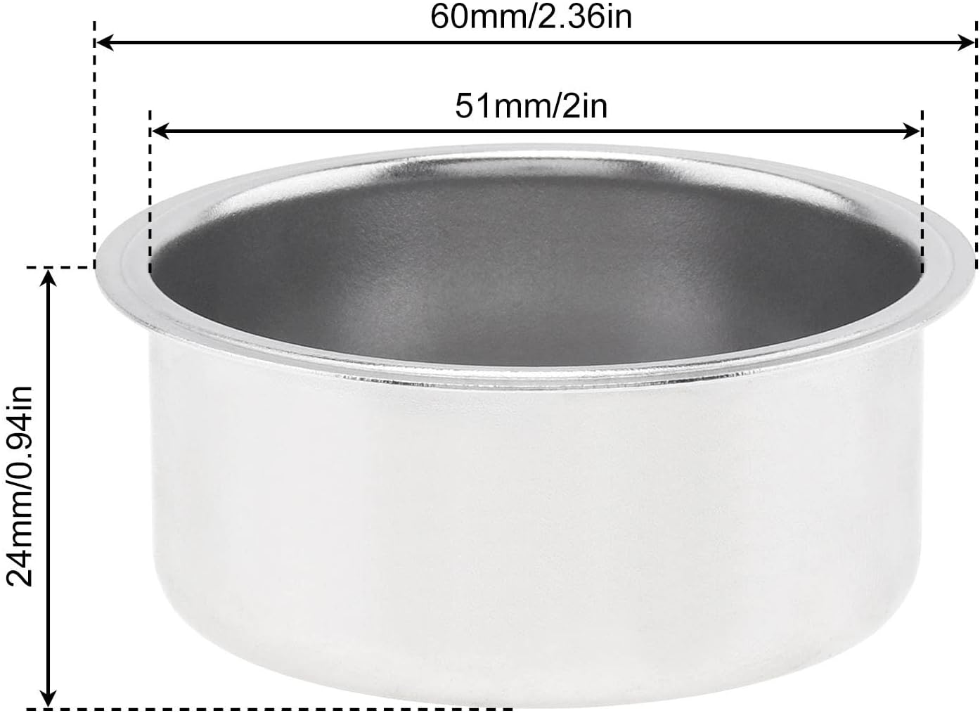 Reusable 51mm Coffee Filters Cups 2Pcs, Stainless Steel Espresso Coffee Filters Double Layer Pressurized Portafilter Filter Baskets, Espresso Machine Accessories Fit for Delonghi EC5 / EC7 / EC9