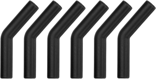 uxcell 6Pcs Silicone Straw Tips, Silicone Straw Elbows Tip, Soft Reusable Metal Straw Covers Fit for 10mm/0.39" OD Stainless