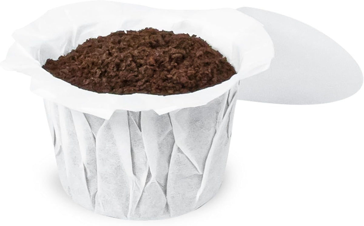 Perfect Pod EZ-Cup Paper Filters with Lid for Reusable Coffee Pods, 150 Ct