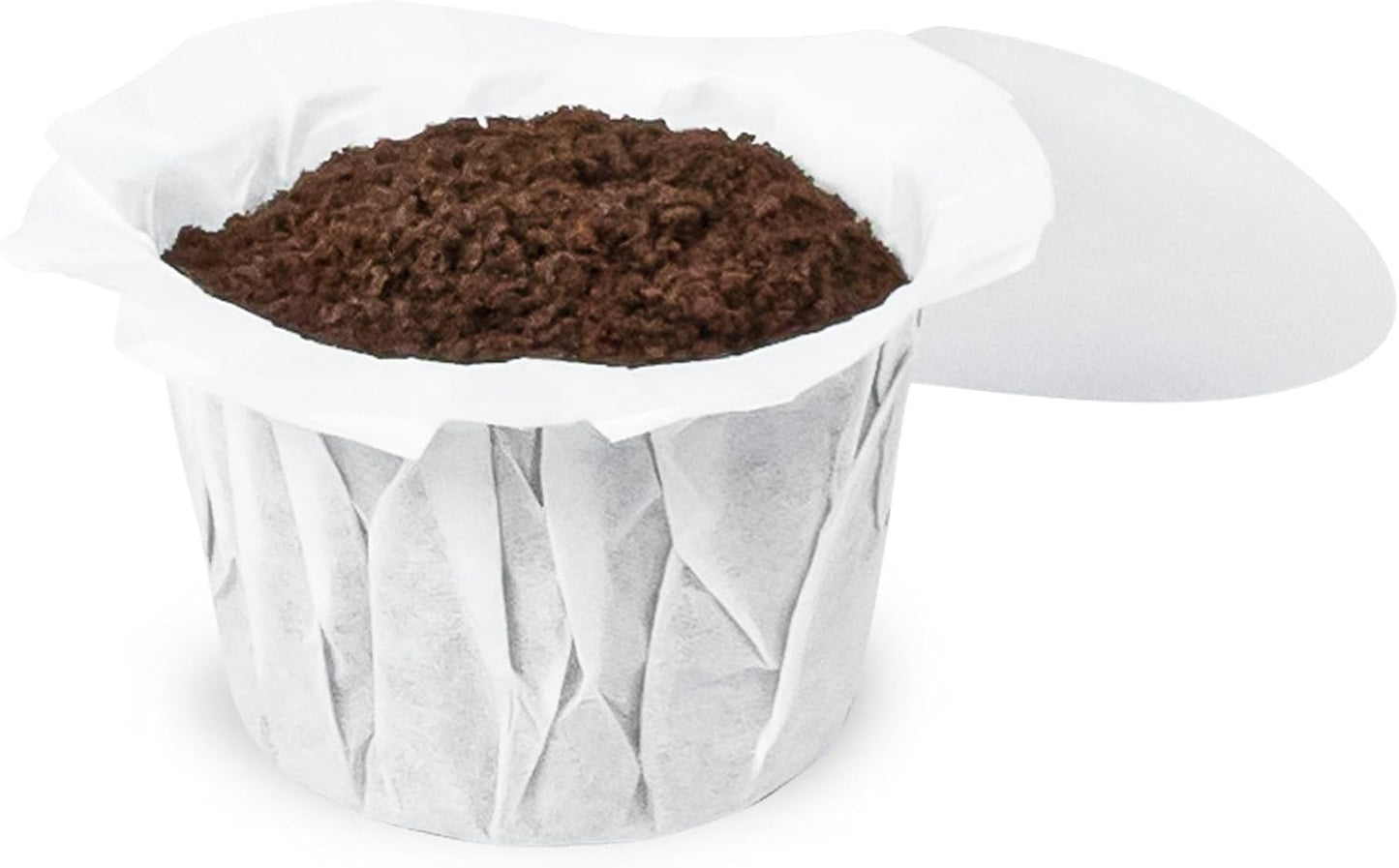 Perfect Pod EZ-Cup Paper Filters with Lid for Reusable Coffee Pods, 100 Ct