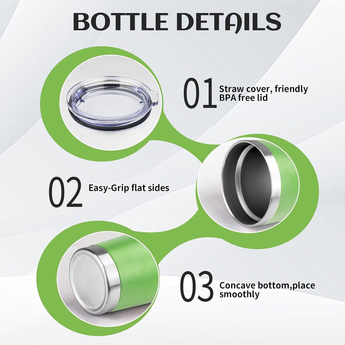 StarSpeed 20oz Stainless Steel Travel Coffee Tumbler,Apple Green | Travel Coffee Mug,Spill-proof Lid,Double Wall,BPA-free Travel Cups,Insulated Cup Fits Car Cupholders