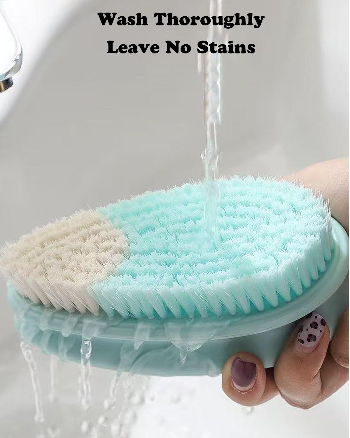 Cleaning Scrub Brushes Laundry Brush Soft Bristle Scrubbing Brush Clothes Brush Removes Stains from Fabrics Cleaning Brush Scrubber Brush for Fabric,Carpet,Clothes - 2 Pack