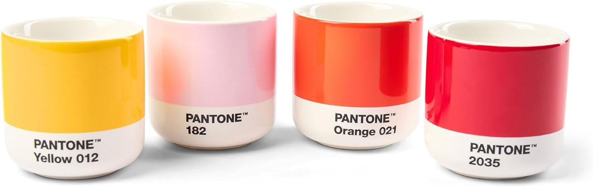 Copenhagen Design Pantone Macchiato Cup - Coffee, Latte, Macchiato Mug - 3.34oz/100ml, Red 2035