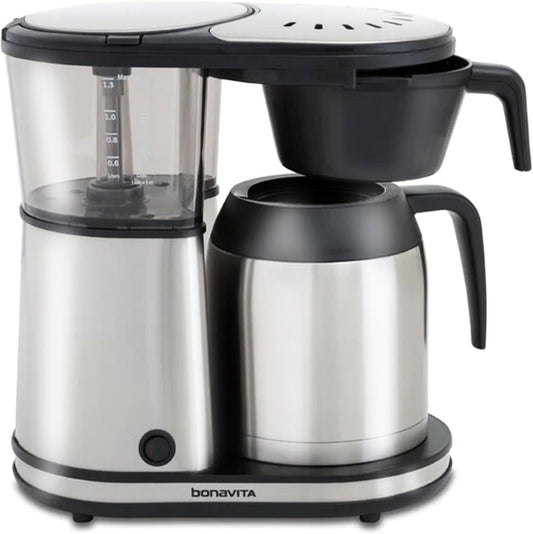 Bonavita 8 Cup Drip Coffee Maker Machine, One-Touch Pour Over, Auto Pause Brewing with Stainless Steel Double Wall Thermal