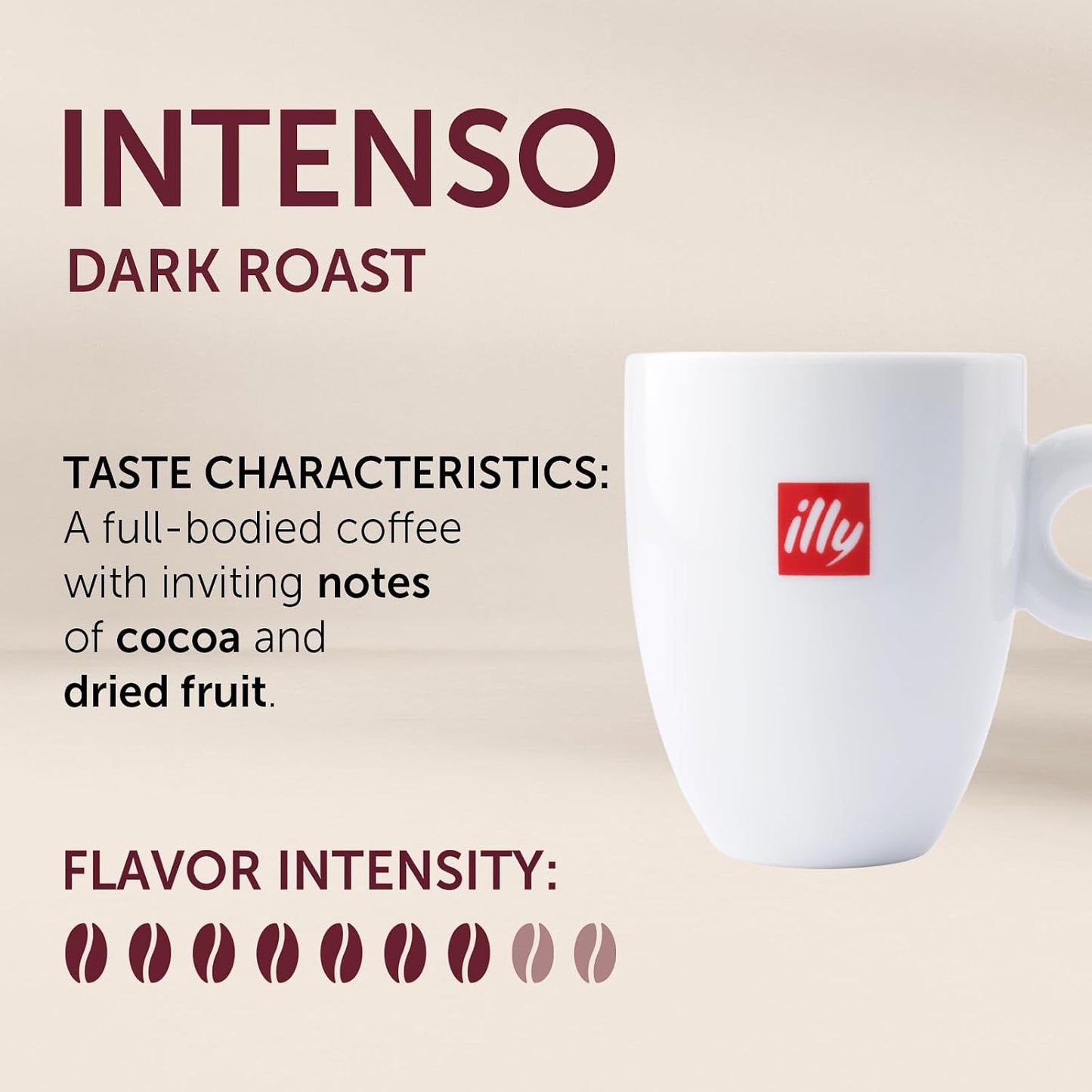 illy Whole Bean Coffee, Intenso Bold Roast, 8.8oz, 6 Pack | 100% Arabica, Premium Italian Coffee, Ideal for Espresso, Drip, Moka and French Press Brewing