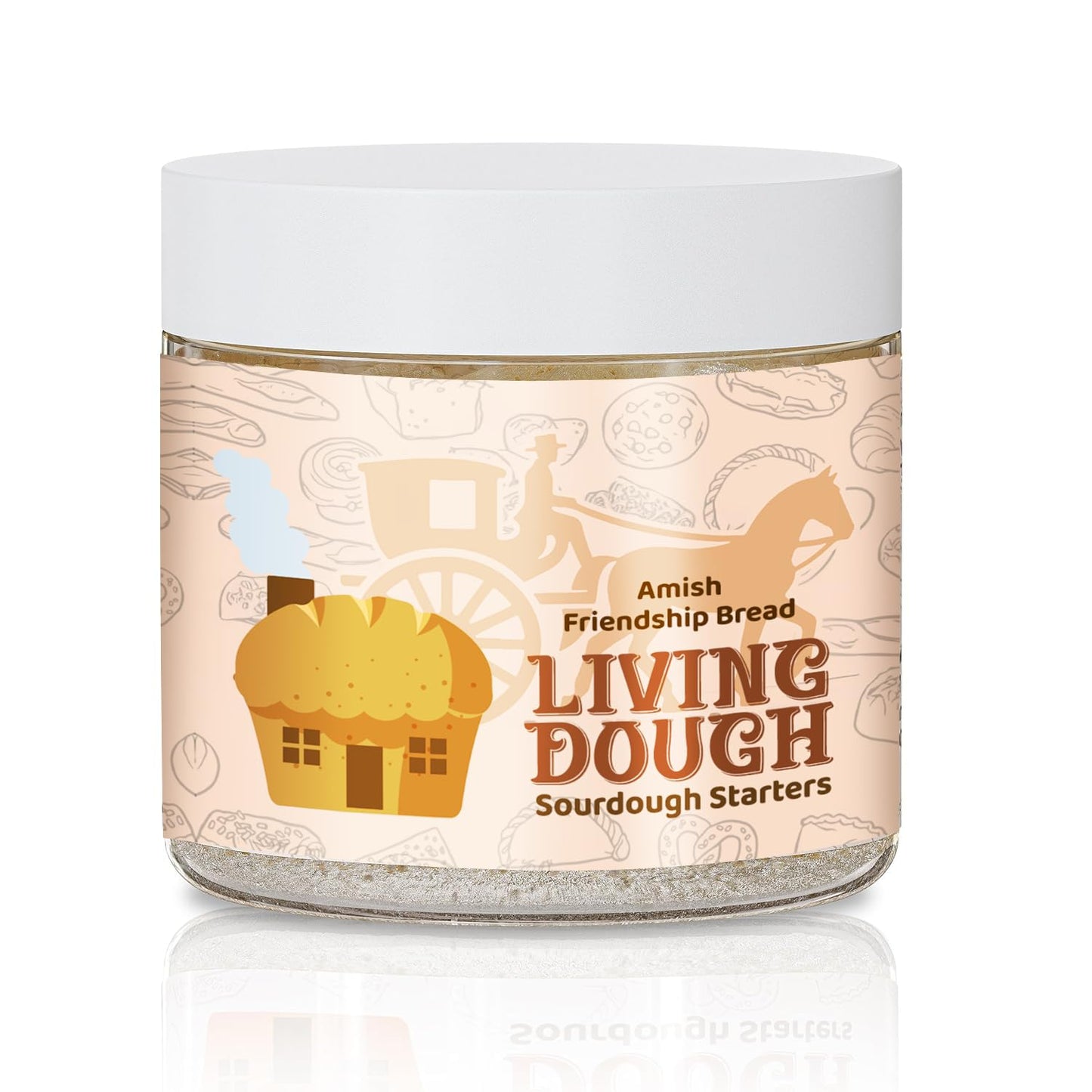 55 Year Old Amish Friendship Sourdough Starter Culture for Baking, 3.5 Oz | Sweet, Active &amp; Live Organic Sourdough Starter for Artisan Bread, Pizza Dough, Waffles, Homemade Bread Recipes and More