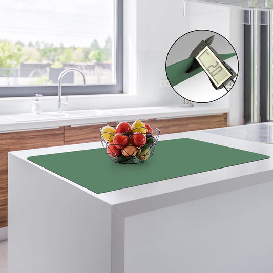 2MM Thick Silicone Countertop Mat, 35.4"x 23.6" Silicone Mats for Kitchen Counter, Nonslip Heat Resistant Mat, Large Kitchen