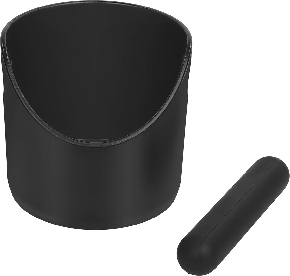 Small Espresso Knock Box 4.3 Inch, Mini Rubber Coffee Knock Box with Detachable Knock Bar, Non-Slip Base Coffee Grounds Container for Home Barista