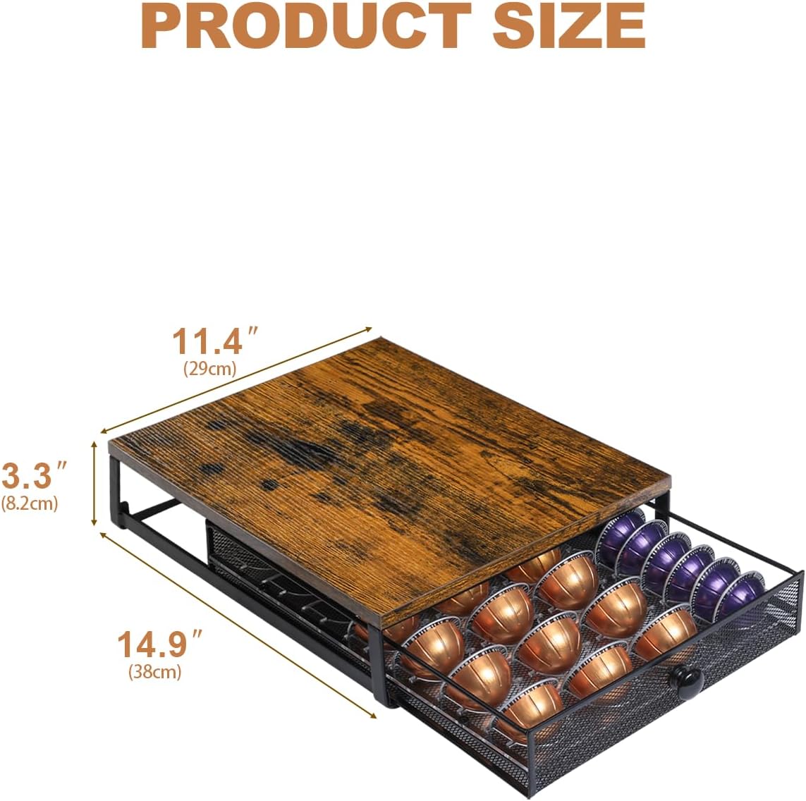 Sedegn Nespresso Vertuo Pod Holder: Pod Organizer for 56 Small/28 Large