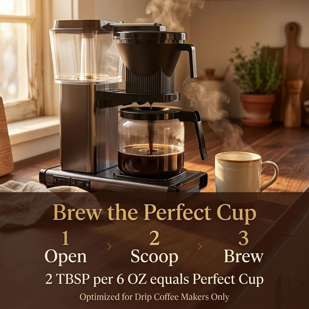 Fresh Roasted Coffee, Seriously Dark Artisan Blend Drip Ground Coffee, Dark Roast, Kosher, 2 lb (32 oz)
