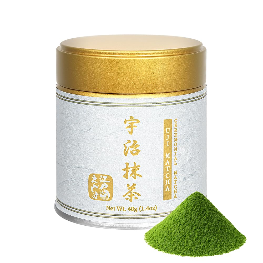 YEDOENSIS KYOTO Uji Matcha - Ceremonial Matcha Powder (1.4 oz) | First Harvest, Stone-Ground, Sweet Umami, Ceremonial Grade, Grown and Crafted in Uji, Japan
