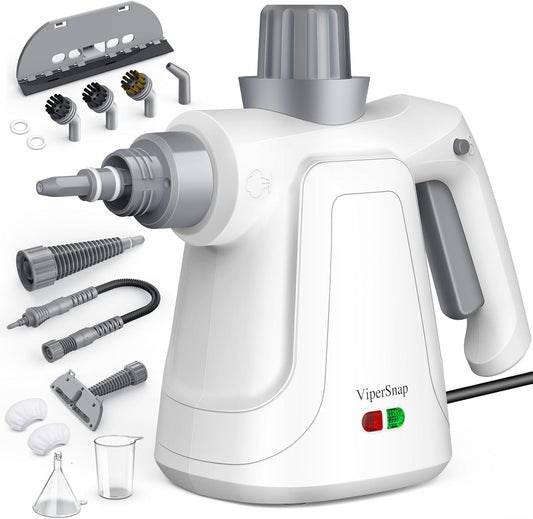 Steam Cleaner, 15.2OZ Hands-free Steamer for Cleaning with 14PCS Accessories & Safety Lock, Chemical-Free Pressurized