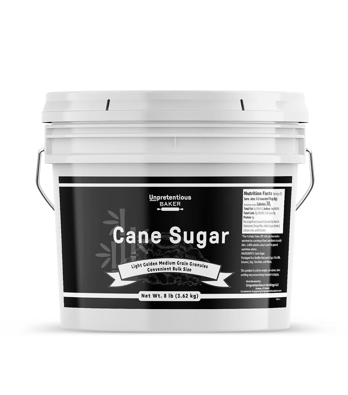Unpretentious, Cane Sugar, 8 Lb | For cooking, baking, and pantry use