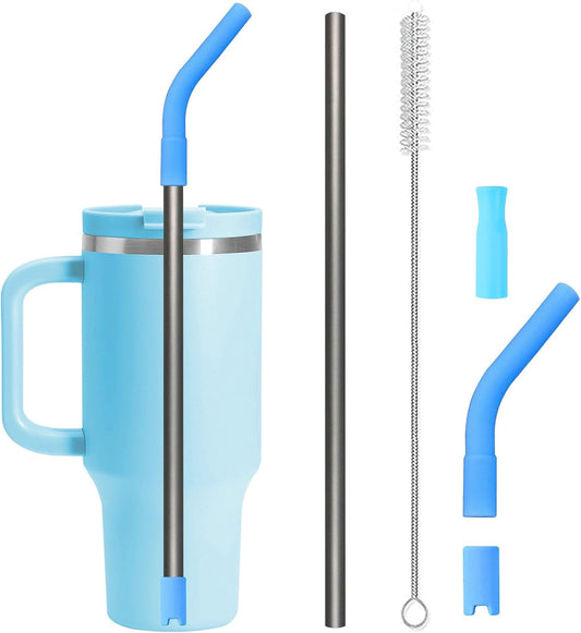 Quality Upgraded 8.5In Medical-Grade Pure Titanium Straw Set 1PCS, Lightweight, Corrosion Resistance, No Metal Flavor, BPA