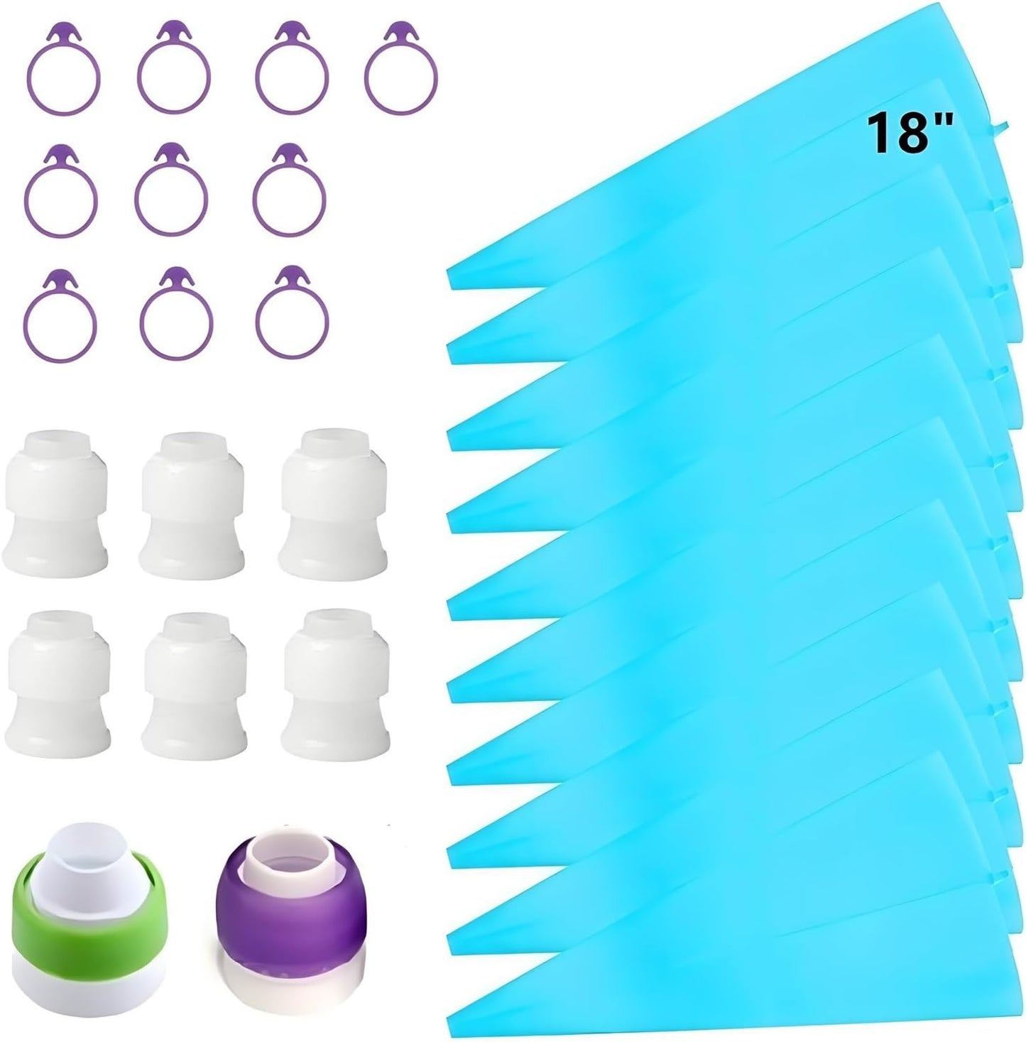 ANSLYQA Pastry Piping Bags Set, 28 Pcs Baking Tools