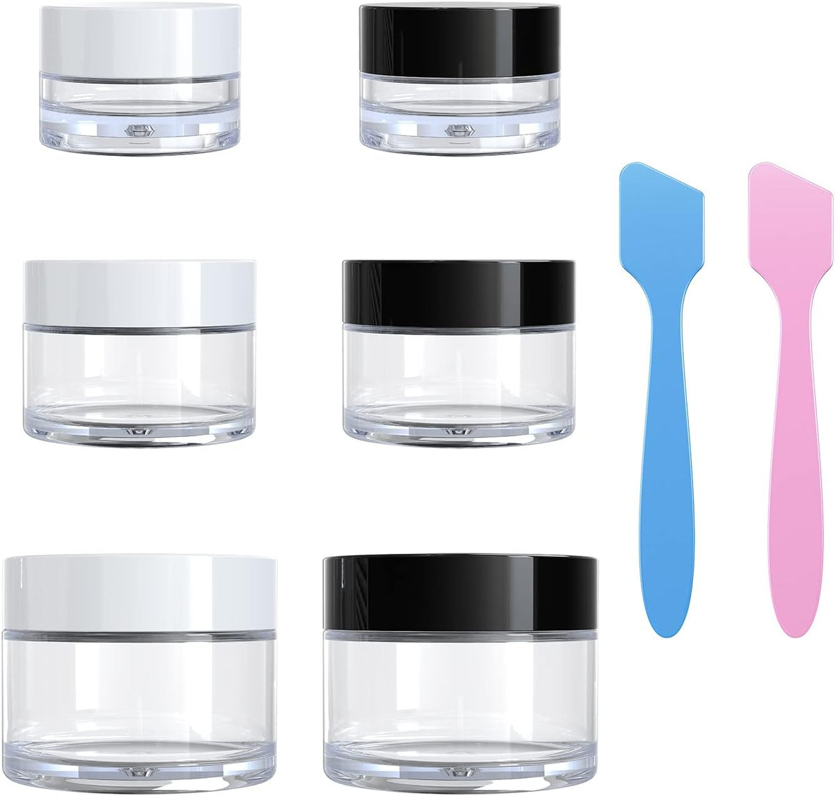 Travel Size Containers 3 Size 0.17/0.5/1 oz for Toiletries,6 Pack