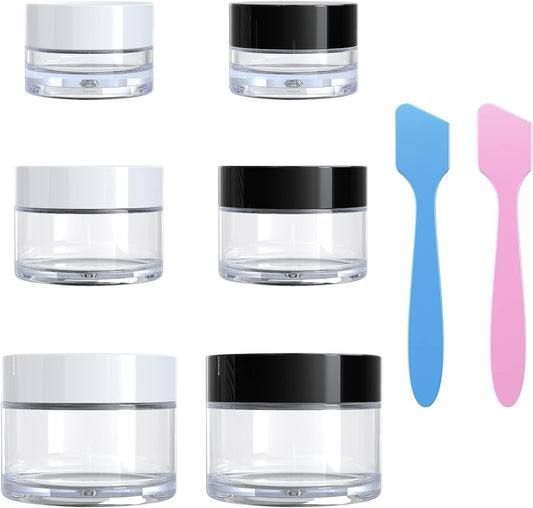 Travel Size Containers 3 Size 0.17/0.5/1 oz for Toiletries,6 Pack