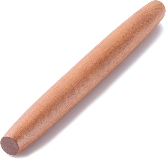 AISOSO French Rolling Pin, 15.75 Inches Wood Rolling Pins for Baking, Extra Long Classic Wooden Dough Roller for Fondant