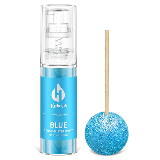 Blue Edible Glitter Spray - 10g Edible Blue Glitter for Cakes Food Grade Drink Glitter for Cocktails Chocolate Cake Pop